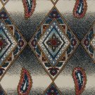 #1A JEREMY BOSTON COMPANY DIAMONDS BLUE TAN RED TIE NECKTIE