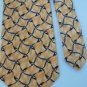 #1A New ROUNDTREE & YORKE YELLOW BLUE SILK MEN NECK TIE