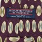 #1A ROUNDTREE & YORKE OVALS MAROON OLIVE SILK TIE NECKTIE