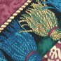 #1A STRUCTURE STRIPE PURPLE BLUE GREEN SILK MEN NECK TIE