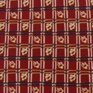 #1A STRUCTURE RED KHAKI CHECKER PATTERN SILK MEN NECK TIE