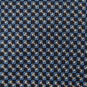 #1A NAUTICA BLACK BLUE WHITE PATTERN SILK NECK TIE NECKTIE