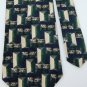 STRUCTURE GREEN BLUE BEIGE SILK MEN NECK TIE Men Designer Tie EUC