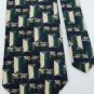 STRUCTURE GREEN BLUE BEIGE SILK MEN NECK TIE Men Designer Tie EUC