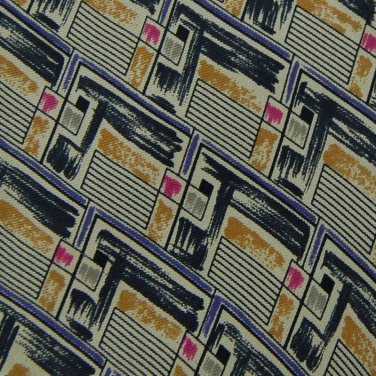 TALBOTT STUDIO KHAKI DIAMOND PATTERN MEN NECK TIE Men Designer Tie EUC