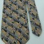 TALBOTT STUDIO KHAKI DIAMOND PATTERN MEN NECK TIE Men Designer Tie EUC