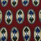 #1A FERRELL REED DarkRed GRAY KHAKI OVALS Men Neck Tie