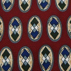 #1A FERRELL REED DarkRed GRAY KHAKI OVALS Men Neck Tie