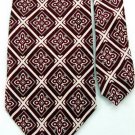 GEOFFREY BEENE White MAROON Gray FLORAL NECK TIE Men Designer Tie EUC