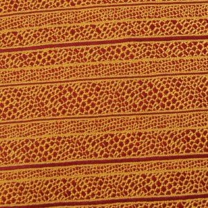 #1A PIERRE CARDIN YELLOW MAROON STRIPE WOVEN MEN NECK TIE
