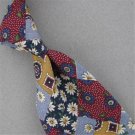 TANGO GOLD MAROON FLORAL PLAID SILK MENS NECKTIE TIE #HG-15 Excellent