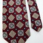 #1A New STAFFORD MAROON TAN BLUE DIAMOND SILK MEN NECK TIE