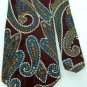 #1A NWT WESTBURY PAISLEYS MAROON BLUE SILK MEN NECK TIE Necktie