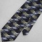 American Traditions Gray Rust Black Vivid Art Deco Neck Tie Men Designer Tie EUC