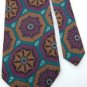 #1A THE FASHION POST PURPLE BROWN TEAL SILK MEN NECK TIE Necktie
