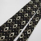 New BOY/CHILD BERGAMO SQUARE BLACK BROWN IVORY SILK Men Tie Men Designer Tie EUC