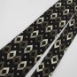 New BOY/CHILD BERGAMO SQUARE BLACK BROWN IVORY SILK Men Tie Men Designer Tie EUC