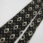 New BOY/CHILD BERGAMO SQUARE BLACK BROWN IVORY SILK Men Tie Men Designer Tie EUC