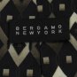 New BOY/CHILD BERGAMO SQUARE BLACK BROWN IVORY SILK Men Tie Men Designer Tie EUC