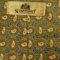 #1A STAFFORD ITALY Tie GOLD BEIGE BLUE PAISLEY MEN NECK TIE Corbata Cravatta