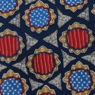 #1A O'BRIEN & NYE CARTAGE CIRCLES RED NAVY TAN MEN NECK TIE