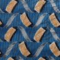 #1A STAFFORD ITALY WAVES BLUE YELLOW GREY SILK Men Designer TIE NECKTIE