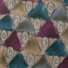 #1A LANDS' END PURPLE PEACH TRIANGLE PATTERN TIE NECKTIE Lot#4F
