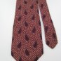 #1A KRIZIAUOMO ITALY PAISLEY CHECKERED MAROON NAVY Silk Men Neck Tie Necktie