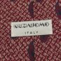 #1A KRIZIAUOMO ITALY PAISLEY CHECKERED MAROON NAVY Silk Men Neck Tie Necktie