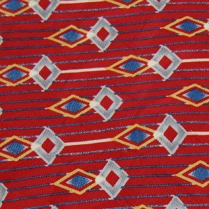 #1A New EVAN PICONE NECKTIE RED BLUE GRAY DIAMOND STRIPE NECK TIE