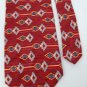 #1A New EVAN PICONE NECKTIE RED BLUE GRAY DIAMOND STRIPE NECK TIE