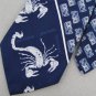 VINTAGE TOWN CRAFT SCORPIUS BLUE NAVY FAT WIDE 60s Neck Tie #V-3