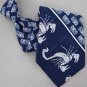 VINTAGE TOWN CRAFT SCORPIUS BLUE NAVY FAT WIDE 60s Neck Tie #V-3