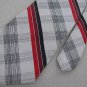 Vintage Jonny Carson Stripe Plaid Red GrayTexture 60's 70's 1970 Neck Tie #EV