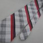Vintage Jonny Carson Stripe Plaid Red GrayTexture 60's 70's 1970 Neck Tie #EV