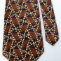 ALEXANDER JULIAN BROWN KHAKI GEOMETRIC NECK TIE Men Designer EUC