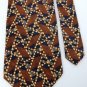 ALEXANDER JULIAN BROWN KHAKI GEOMETRIC NECK TIE Men Designer EUC