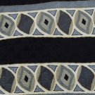 GEOFFREY BEENE STRIPE BLACK GREY OLIVE MEN NECK TIE Men Designer Tie EUC