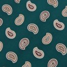 #1A STAFFORD Green WHITE PAISLEY FLORAL WIDE MEN NECK TIE