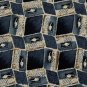 #1A VAN HEUSEN GREY BEIGE BROWN SILK MEN NECK TIE