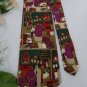 LESLIE CO GROCER SUPERMARKET GREEN PURPLE Men Neck Tie Men Designer Tie EUC