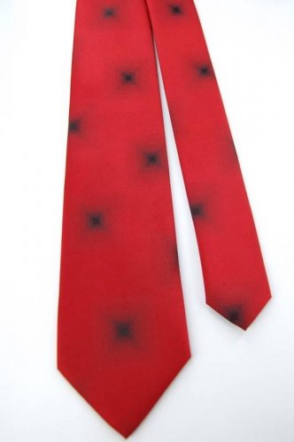 New NO BOUNDARIES SKINNY WOVEN RED BLACK TIE NECK TIE Men Designer Tie