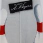 #1A New A. ROGERS BOWELING PINS RED POLYESTER MEN NECK TIE