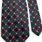 GIORGIO BRUTINI BLACK RED GRAY DIAMOND MEN NECK TIE Men Designer Tie EUC