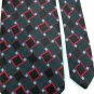 GIORGIO BRUTINI BLACK RED GRAY DIAMOND MEN NECK TIE Men Designer Tie EUC