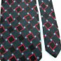 GIORGIO BRUTINI BLACK RED GRAY DIAMOND MEN NECK TIE Men Designer Tie EUC