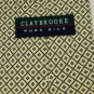 CLAYBROOKE STRIPE YELLOW BLUE SILK MEN NECK TIE Men Designer Tie EUC
