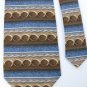 #1A MAZZANO SANDWASHED TAN SkyBlue GRAY STRIPE TIE NECKTIE