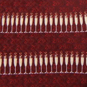 #1A NEW MILENNIUM CHAMPAGNE GLASSES MAROON Men Neck Tie NECKTIE