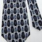 ALFANI HEXAGON RECTANGLE SILVER BLUE BLACK MEN NECK Tie Men Designer EUC